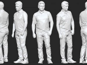 10 low poly people pack 3D Model