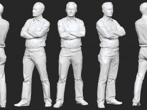 10 low poly people pack 3D Model
