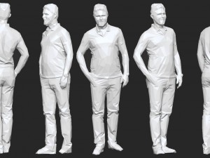 10 low poly people pack 3D Model