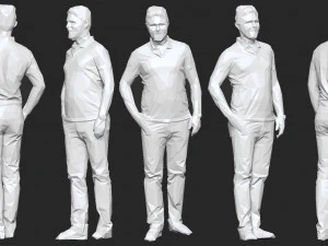 10 low poly people pack 3D Model