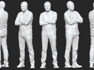 10 low poly people pack 3D Model