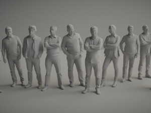 10 low poly people pack 3D Model
