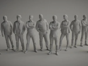 10 low poly people pack 3D Model