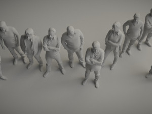 10 low poly people pack 3D Model