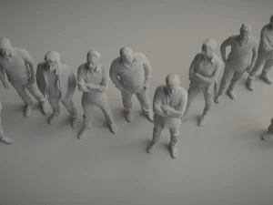 10 low poly people pack 3D Model