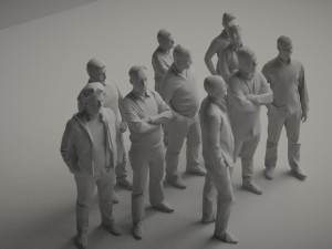 10 low poly people pack 3D Model