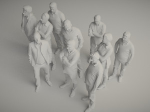 10 low poly people pack 3D Model