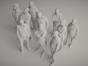10 low poly people pack 3D Model
