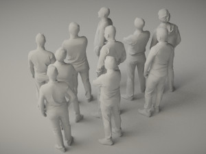 10 low poly people pack 3D Model