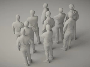 10 low poly people pack 3D Model