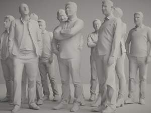 10 low poly people pack 3D Model