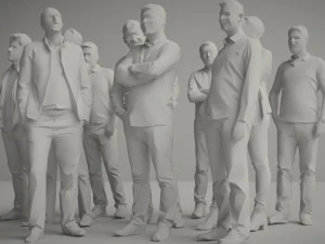 10 low poly people pack 3D Model