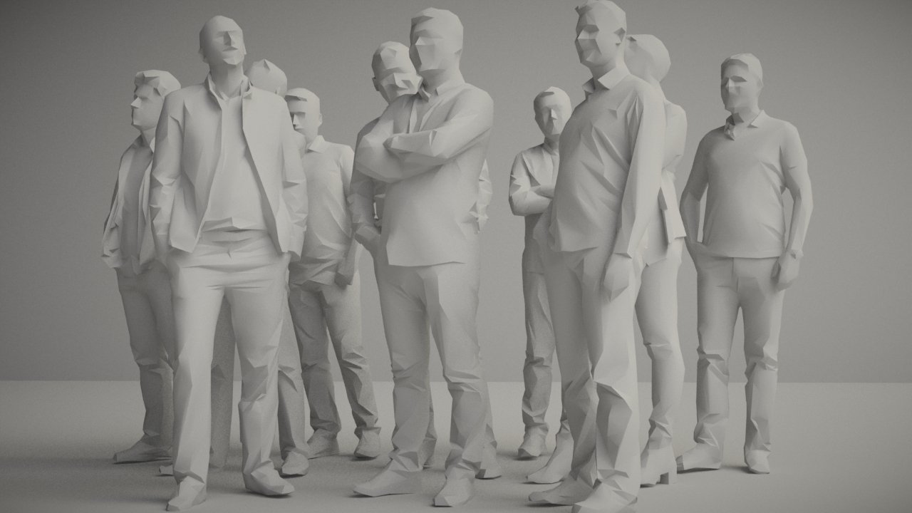 People pack. Low Poly people 3d models. Lowpoly people.