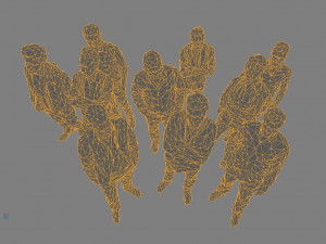 10 low poly people pack 3D Model