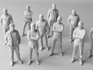 10 low poly people pack 3Dモデル