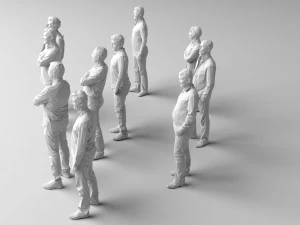 10 low poly people pack 3D Model