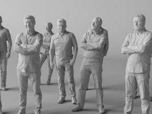 10 low poly people pack 3D Model