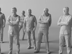 10 low poly people pack 3D Model