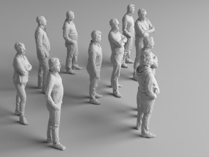 10 low poly people pack 3D Model