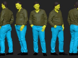 colored 10 low poly people pack Model 3D