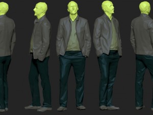 colored 10 low poly people pack Model 3D