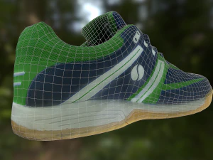 zapato bajo poli Modelo 3D