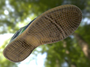 zapato bajo poli Modelo 3D