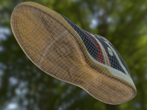 sport shoe low poly Modello 3D