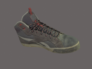 worn skater shoe low poly 3D मॉडल