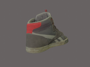 worn skater shoe low poly 3D मॉडल