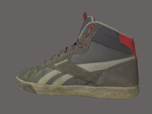 worn skater shoe low poly 3D मॉडल