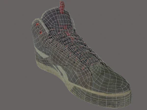 worn skater shoe low poly 3D Model