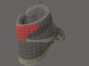 worn skater shoe low poly 3D मॉडल