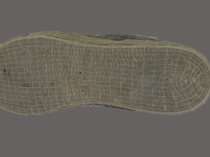 worn skater shoe low poly 3D मॉडल