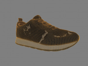 sneaker low poly 3D मॉडल