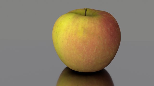 apple low poly 3D Model .c4d .max .obj .3ds .fbx .stl .blend 