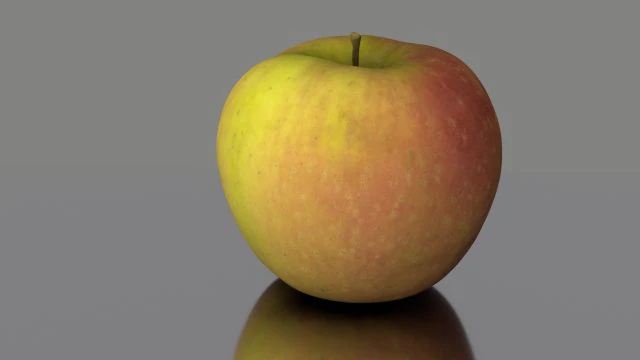 mela basso poli Modello 3D .c4d .max .obj .3ds .fbx .stl .blend 