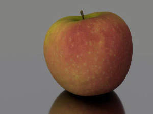 mela basso poli Modello 3D