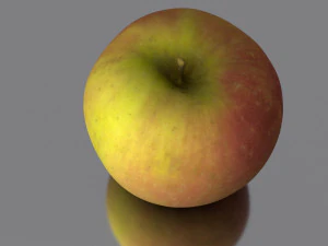 mela basso poli Modello 3D