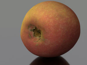 mela basso poli Modello 3D