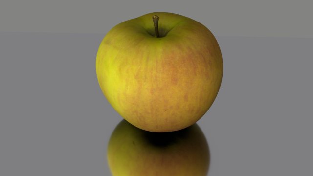 apple low poly 3D Model .c4d .max .obj .3ds .fbx .stl .blend 