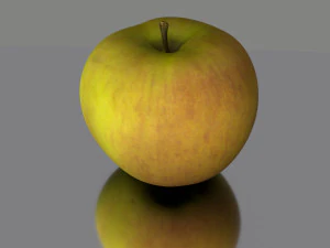Apfel Low Poly 3D Modell