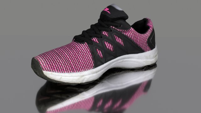 sneaker lowpoly 3D-Modell .c4d .max .obj .3ds .fbx .stl .blend 