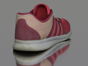 worn sneaker low poly 3D 모델