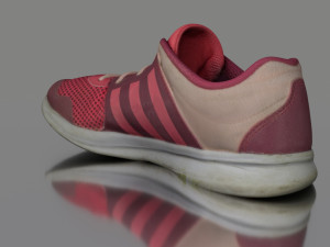 worn sneaker low poly 3D 모델