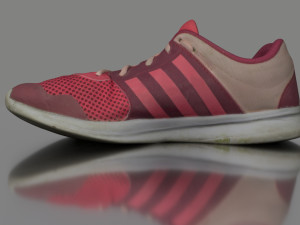 worn sneaker low poly 3D 모델