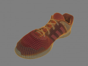 worn sneaker low poly 3D 모델
