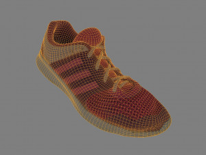 worn sneaker low poly 3D 모델
