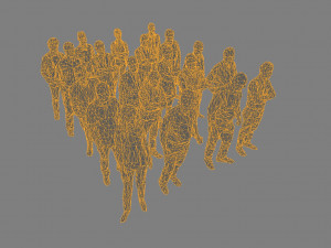 20 low poly people Model 3D