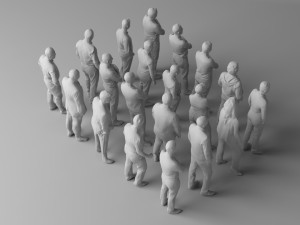 20 low poly people Model 3D
